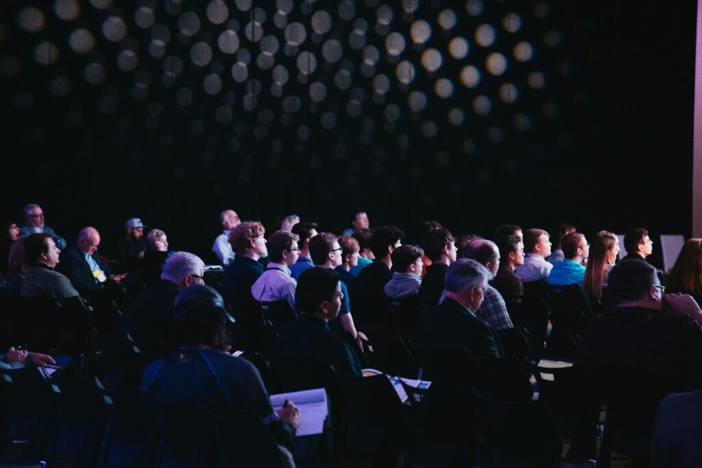 Policy and industry stakeholders meeting in a conference setting